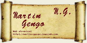 Martin Gengo vizit kartica